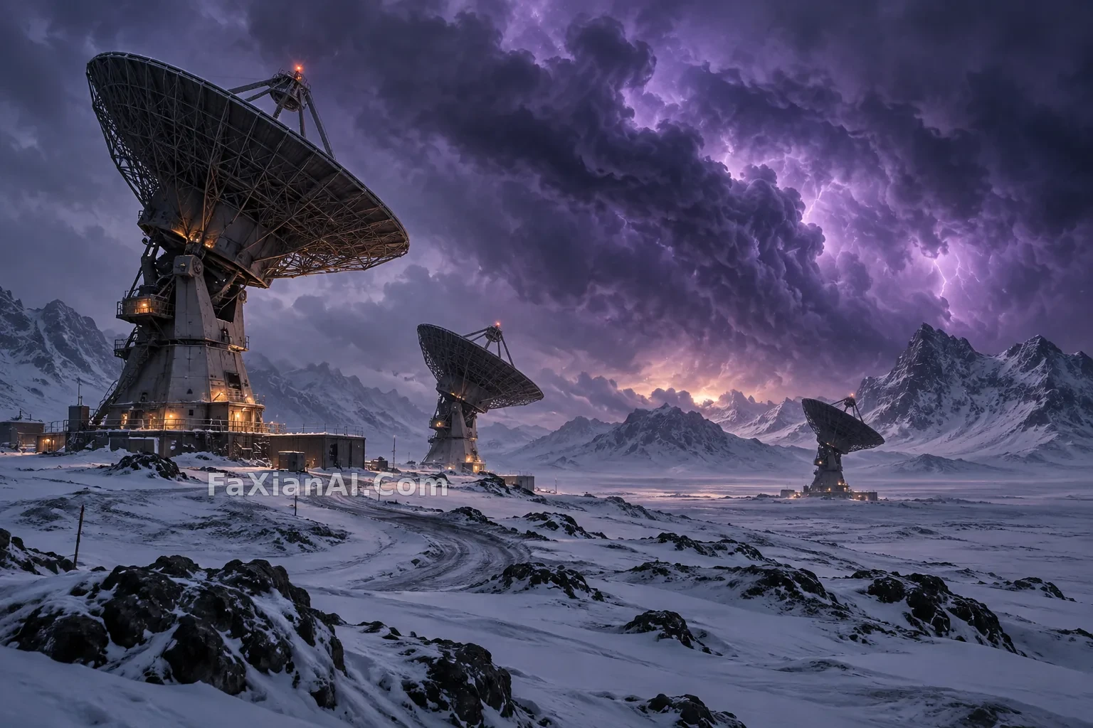 雪原无线电观测站 · GPT Image 2.5 成图